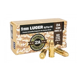 Patriot Sports 9MM LUGER 124gr 50rd 9mm fmj